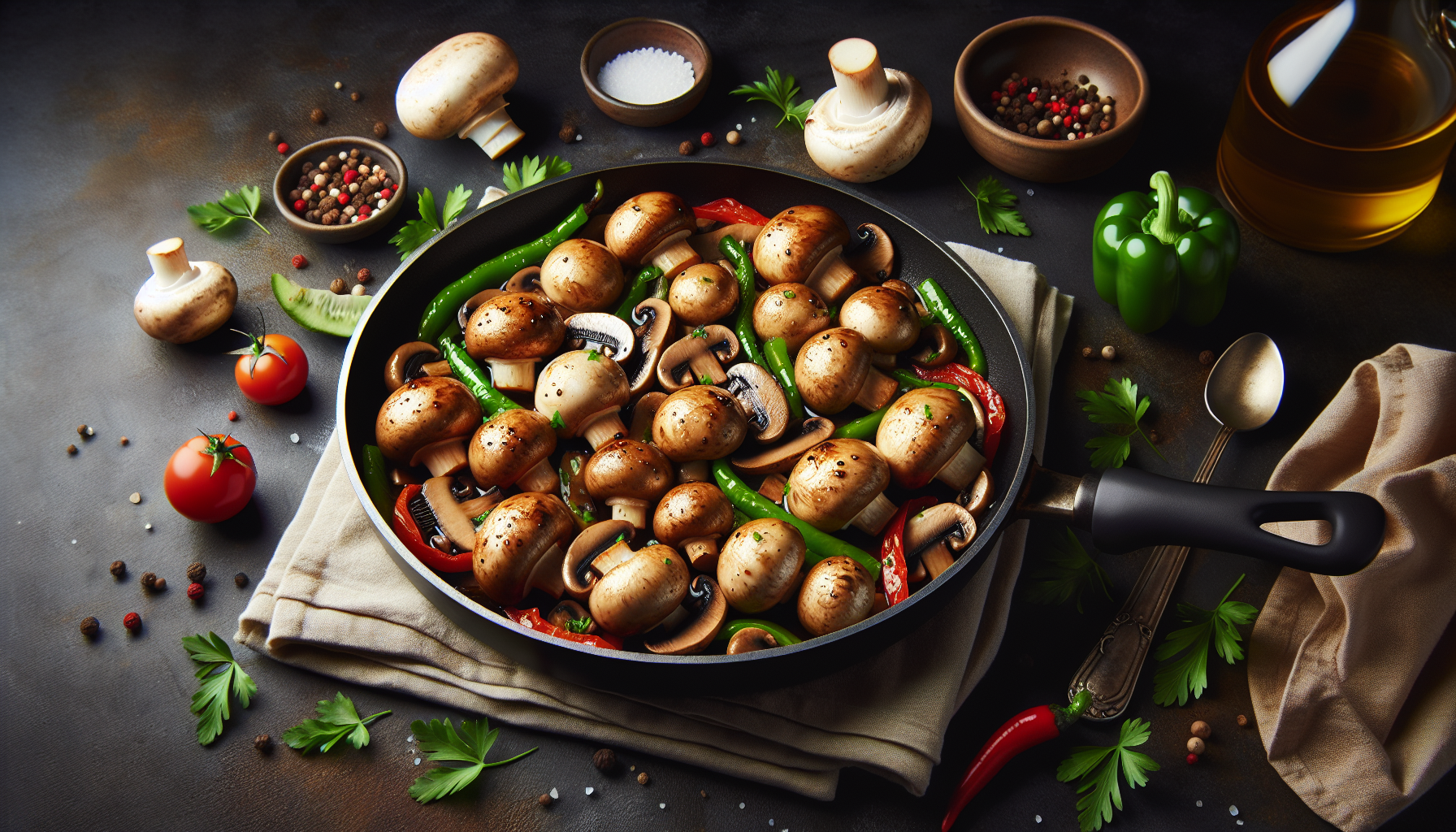 ricetta funghi champignon in padella